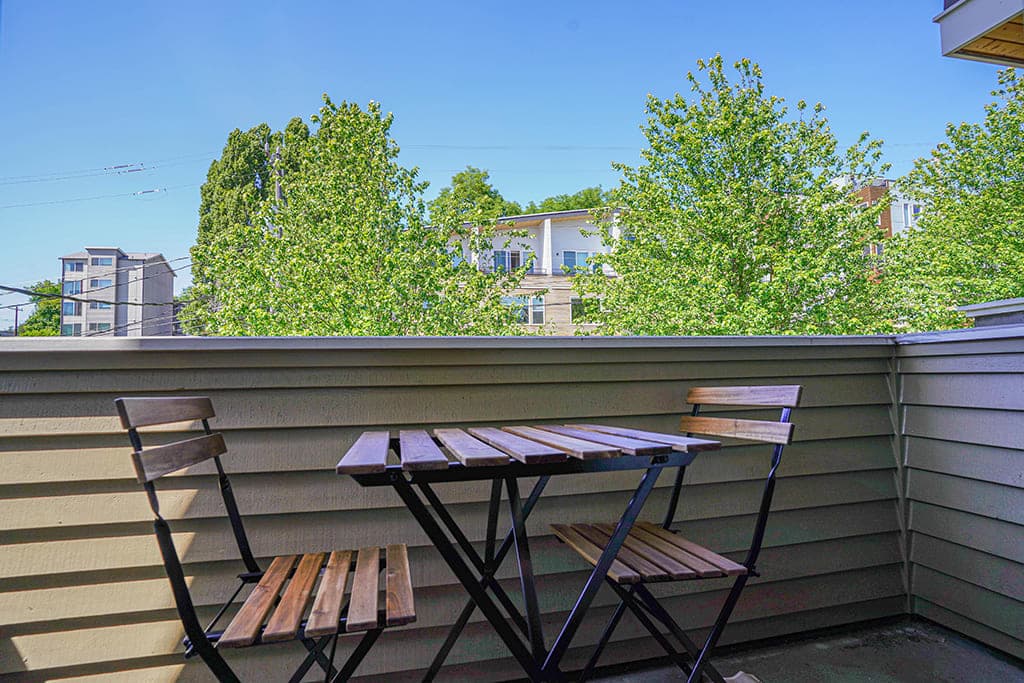 Have  a morning coffee while enjoying the view from the private balcony