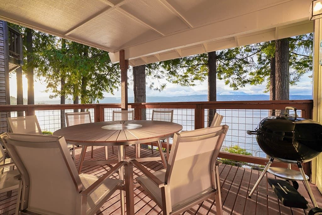 Fire up the grill on the covered deck just off the dining room. There's nothing quite like watching the sunset with a warm meal and friends and family at your side!