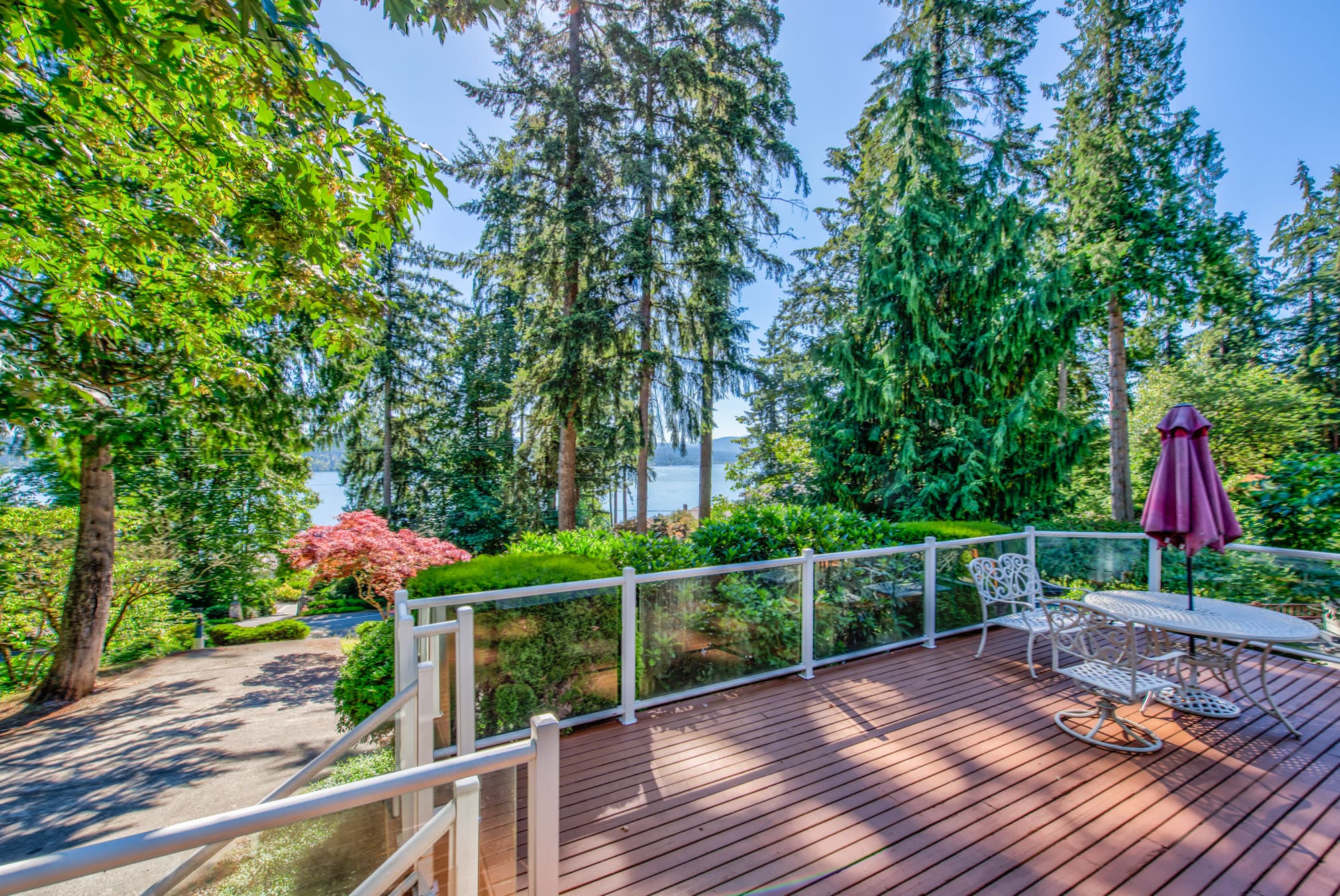 Step out onto the front deck and take in the picturesque view of Lake Sammamish while enjoying an afternoon tea.