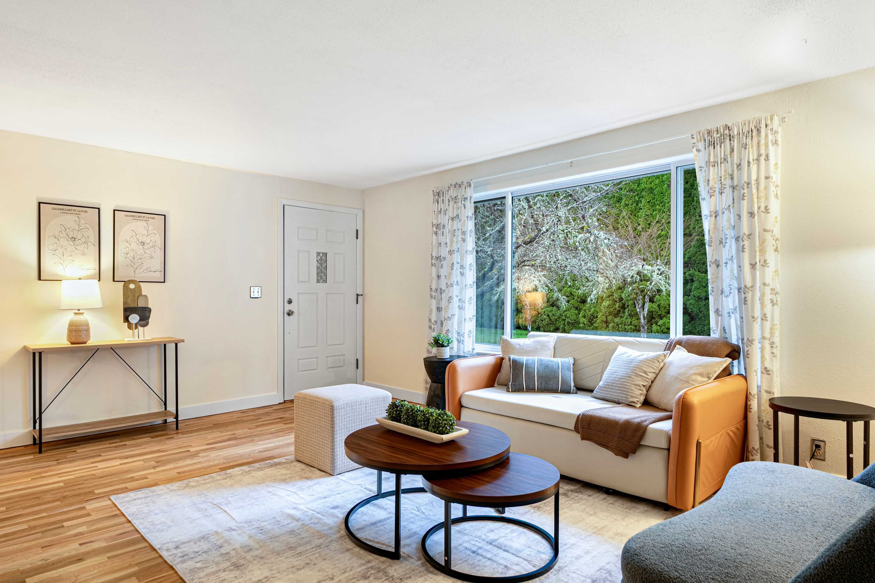 Settle into comfort and let the expansive forest view be the backdrop to your day.