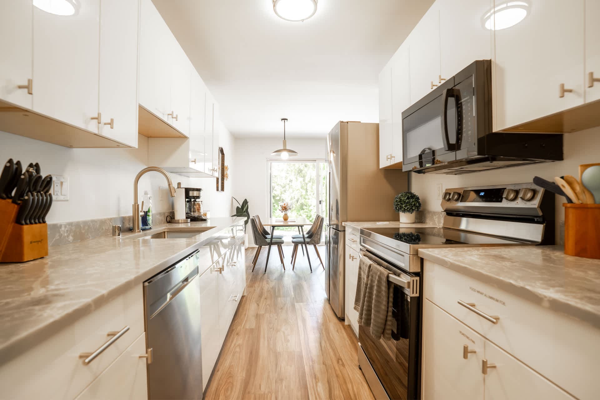 Efficient kitchen space designed for convenience and ease.